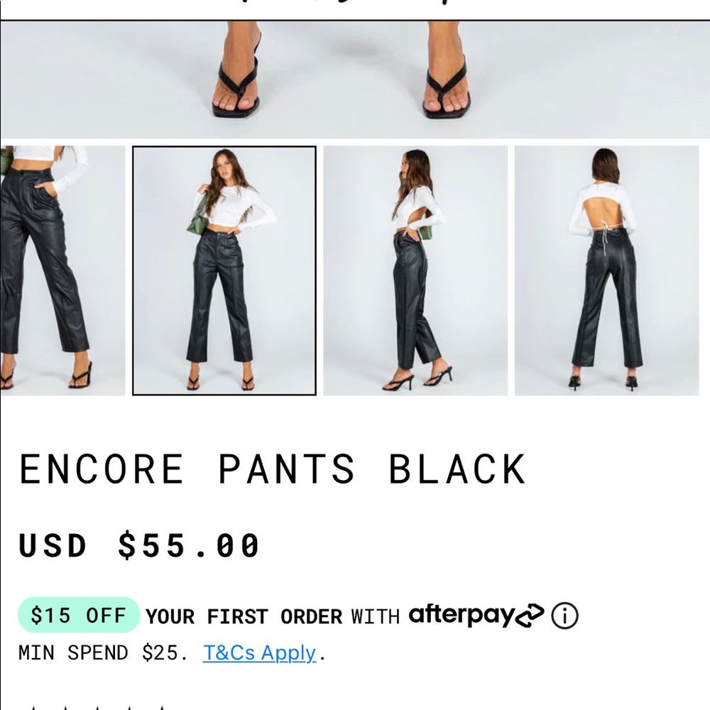 Princess Polly Encore Pants Black - Picture 2 of 6